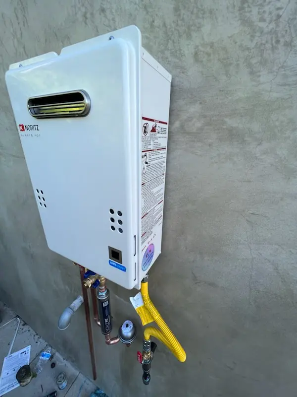 Tankless water heater installation for Krauss homes